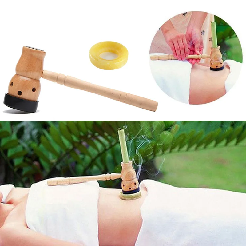 Gourd Type Bamboo Moxibustion Box Mugwort Moxa Roll Burner Heating Acupuntura Massage Therapy Health Care Warm Body Massager