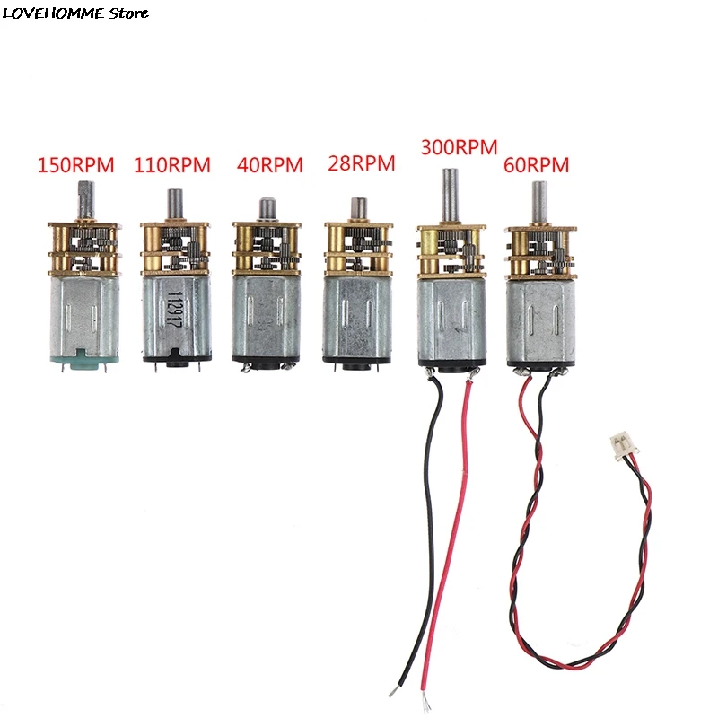 1Pc DC 5V Micro N20 Gear Motor Slow Speed Metal Gearbox Reducer Electric Motor DIY Toy 40/60/28/150/300/110 RPM