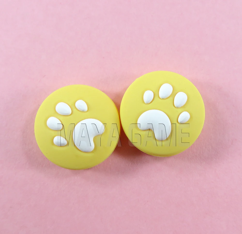 4 Uds. Tapas de silicona para agarre de pulgar para Nintendo Switch Joy-Con NS NX Lite controlador Cat Paw Joystick tapas accesorios de juego