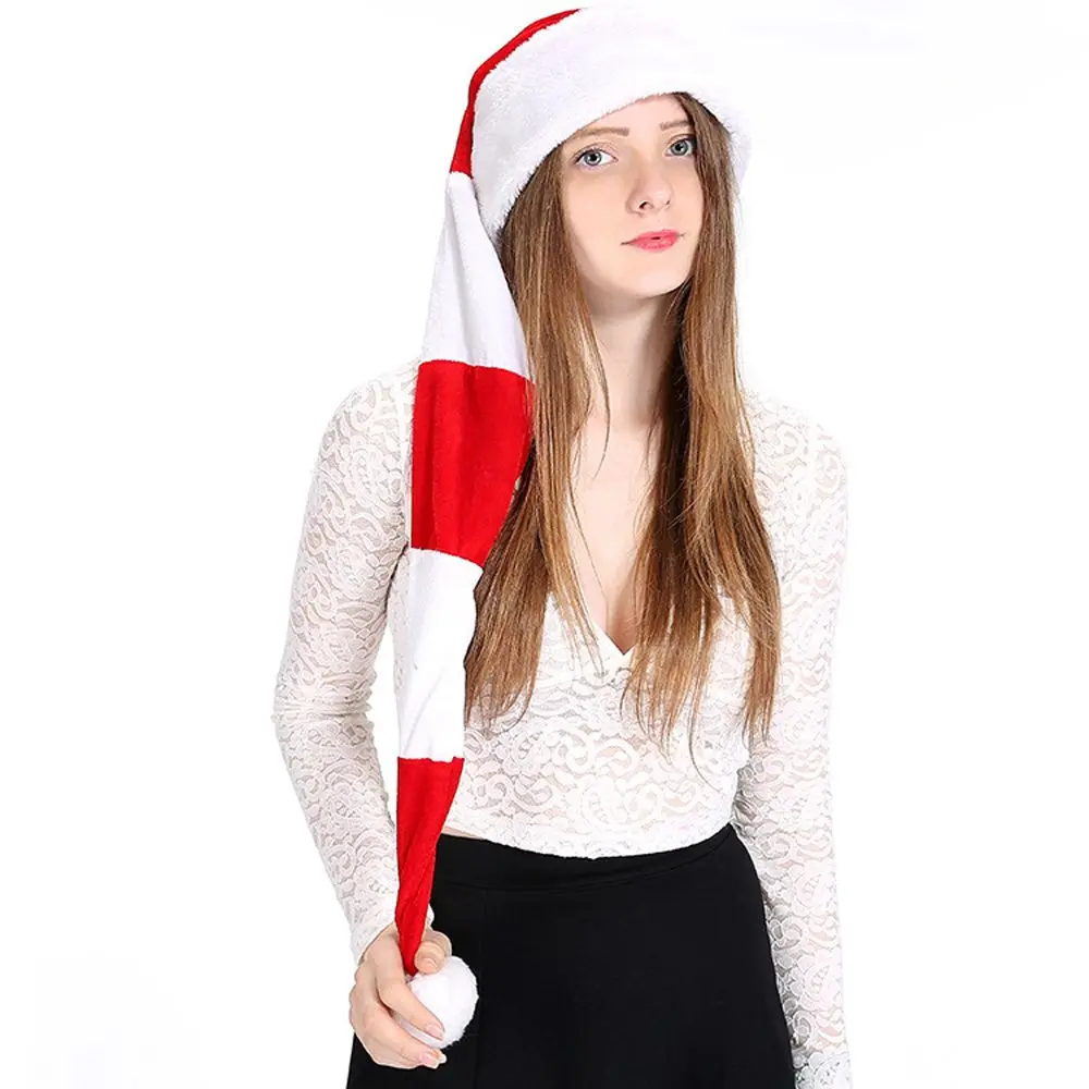 

Trendy Party Ball Christmas Tree For Men Women Winter Stripe Korean Caps Beanies Christmas Elf Hats