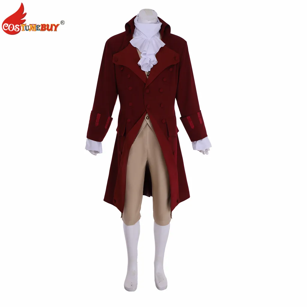 Costumebuy musical Hamilton Aaron Burr Costume Civil War Drama colonial period Men Suit baroque Aristocrat Gentleman Medieval