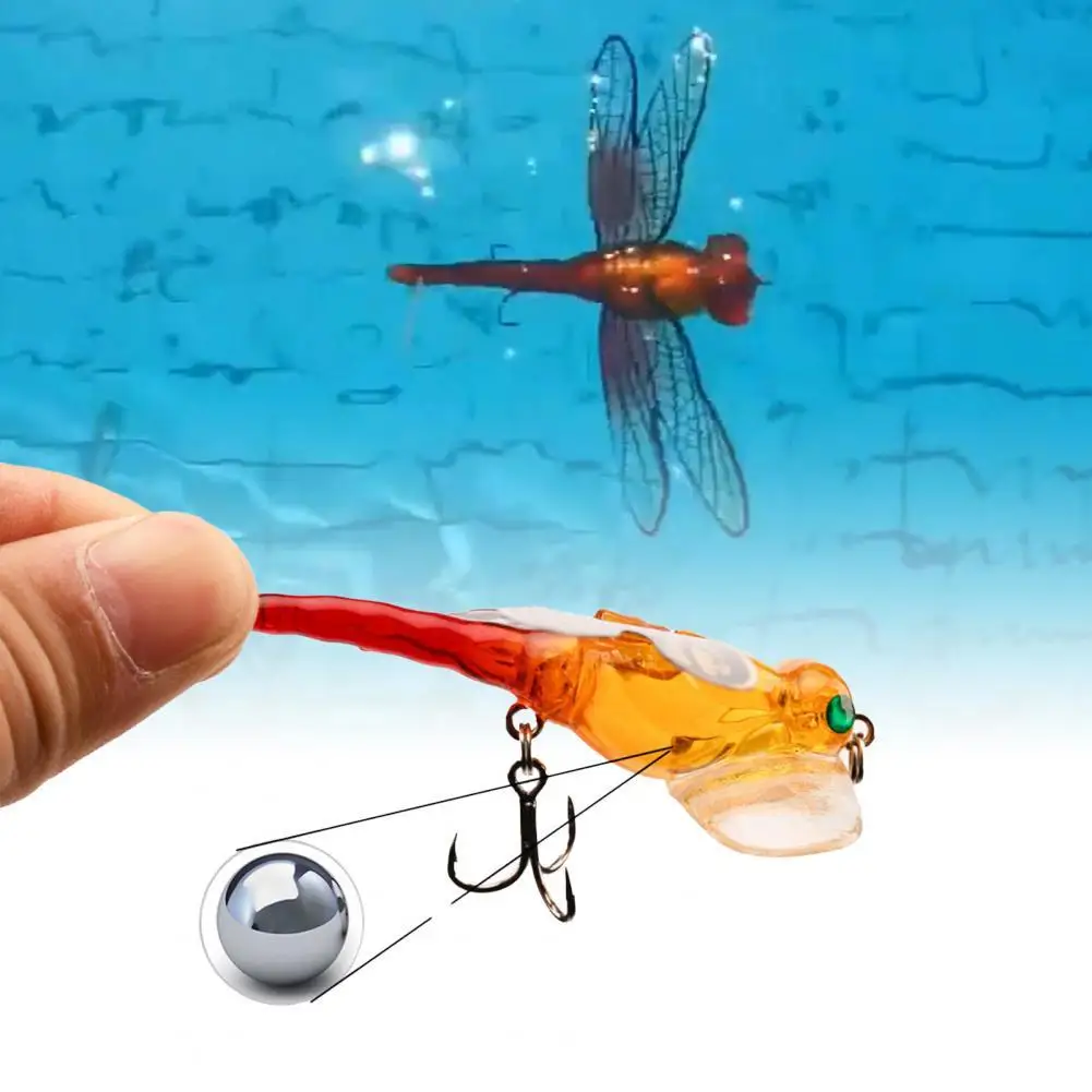 50% Discounts Hot! 7.5cm/6.2g Dragonfly Artificial Fishing Lure Water Surface Fly Crawling Bionic Bait for Angling
