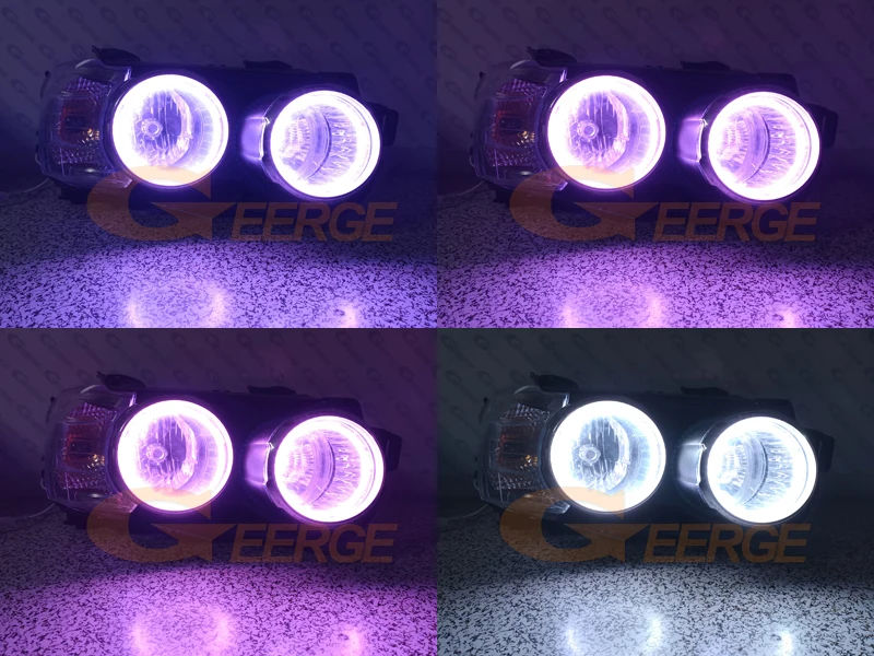 Dla Chevrolet AVEO Sonic T300 RF Remote Bluetooth-Compatible APP Multi-Color Ultra Bright RGB LED Angel Eyes Kit Halo Rings — zdjęcie 7