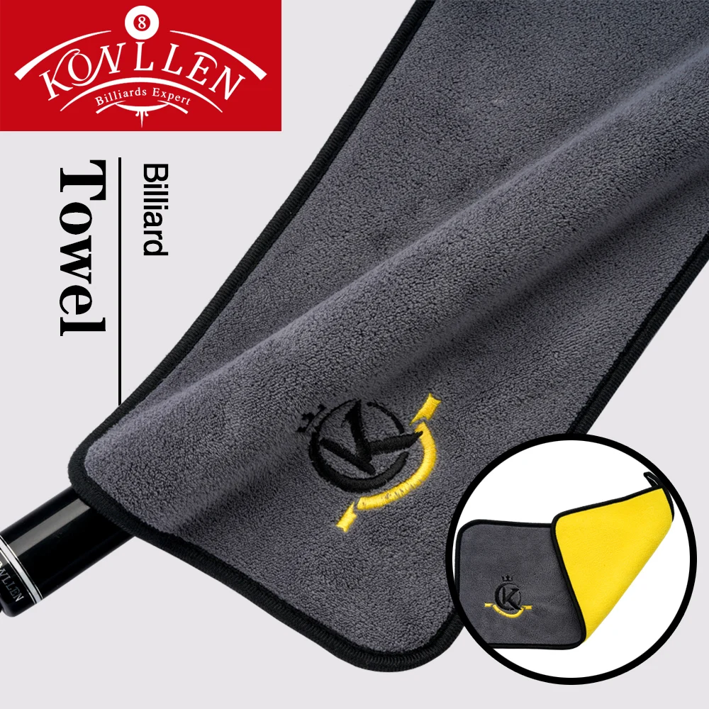 KONLLEN Cue Towel Multi-Function Pool Billiard Cloth Rod Wiping Cloth Soft Durable Burnisher Cue Cleaner Billiard Accessories