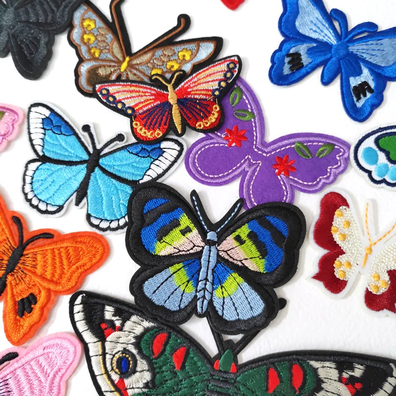 Butterfly Patches  Embroidery Applique Ironing Clothing Sewing Supplies Decorative Colorful