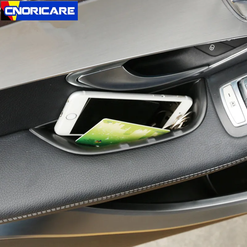 Car Door Armrest Storage Box Decoration For Mercedes Benz C Class W205 2015-18 GLC X253 2016-18 Interior Modified Accessories