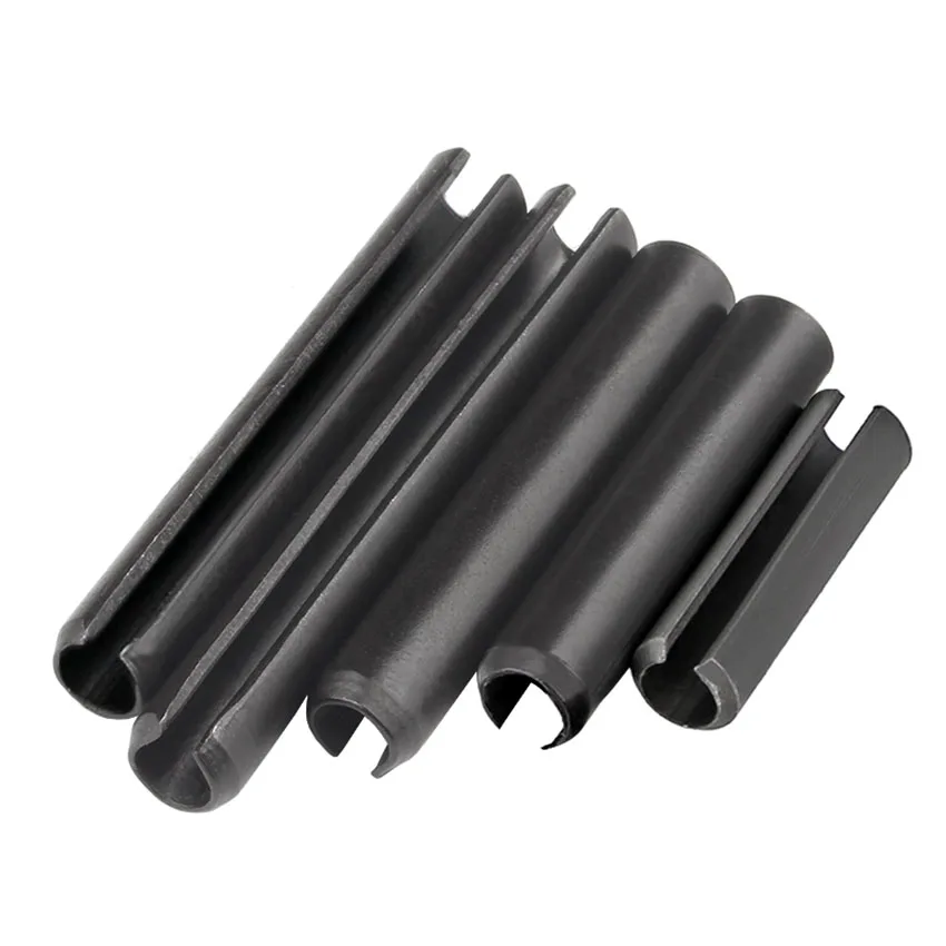 10/50PCS Spring Tension Dowel M3 M4 M5 Sellock Roll Pins Slotted Spring Tendion Pins