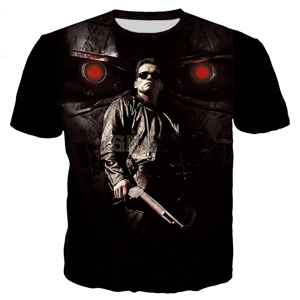 Fashion Movie Terminator Arnold Schwarzenegger T Shirt Men Women 3D Printed T-shirt Harajuku Style Tshirt Streetwear Tops