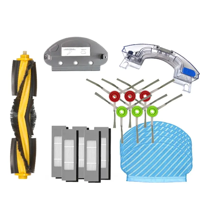 Контейнер для пыли, резервуар для воды, держатель для швабры, боковая щетка, основная щетка, HEPA фильтр, ткань для швабры yeedi 2 hybrid Запчасти для робота-пылесоса