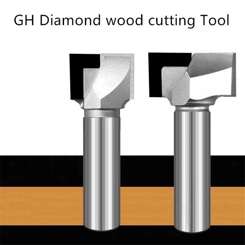 Diamant-Holzbearbeitungswerkzeug PCD Schaftfräser für CNC-Holzbearbeitung T-Nut-Fräser Bohr- und Gravierschneider – Detail 1