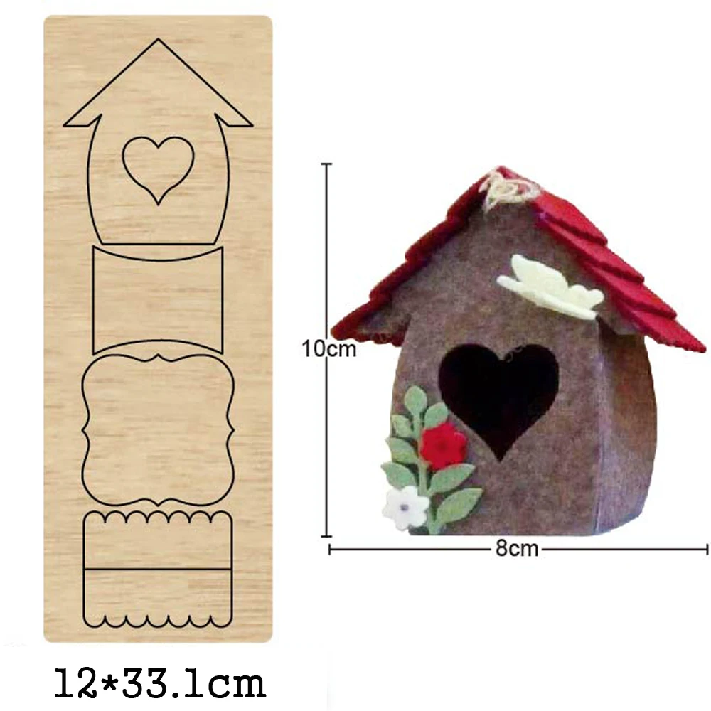 

heart house cutting dies 2020 new die cut &wooden dies Suitable for common die cutting machines