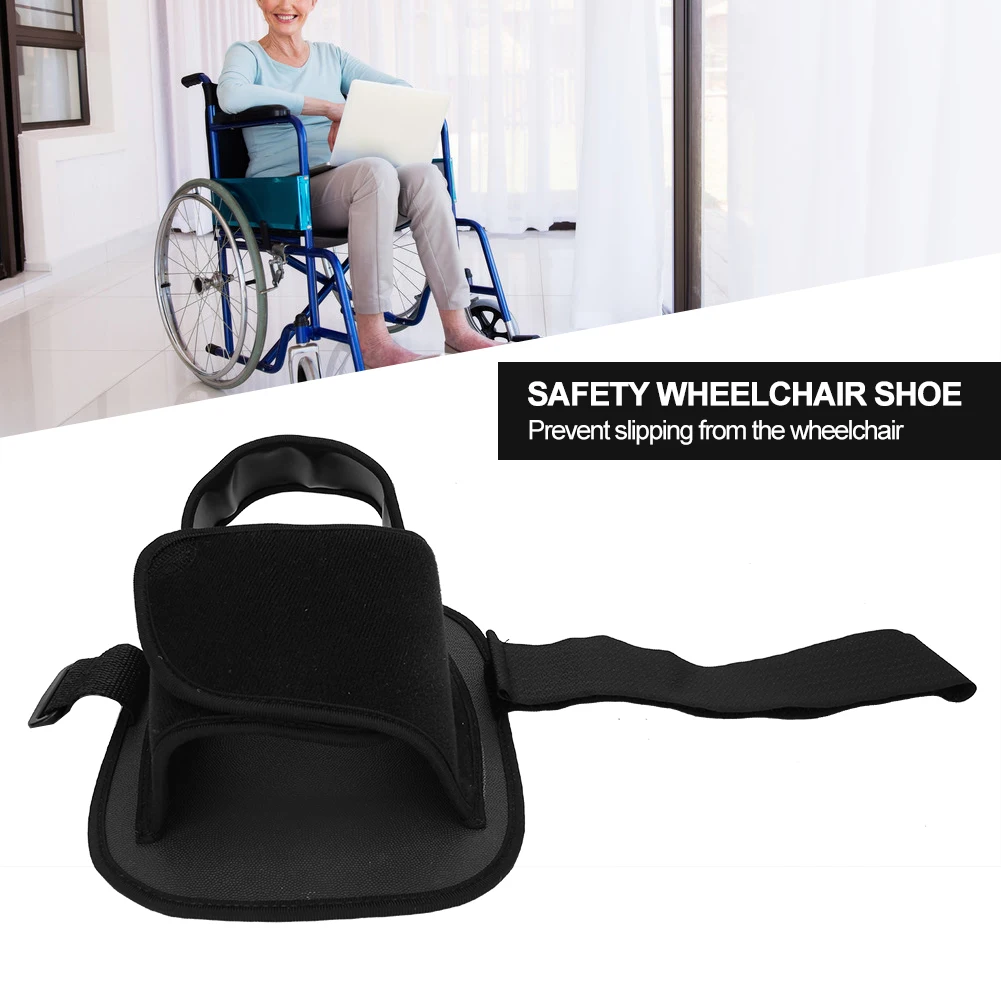 Wheelchair Shoe Anti-Slip Safety Wheelchair Pedals Foot Rest for Elderly Patient Safety Footrests Fixed Strap Wear-Resistant