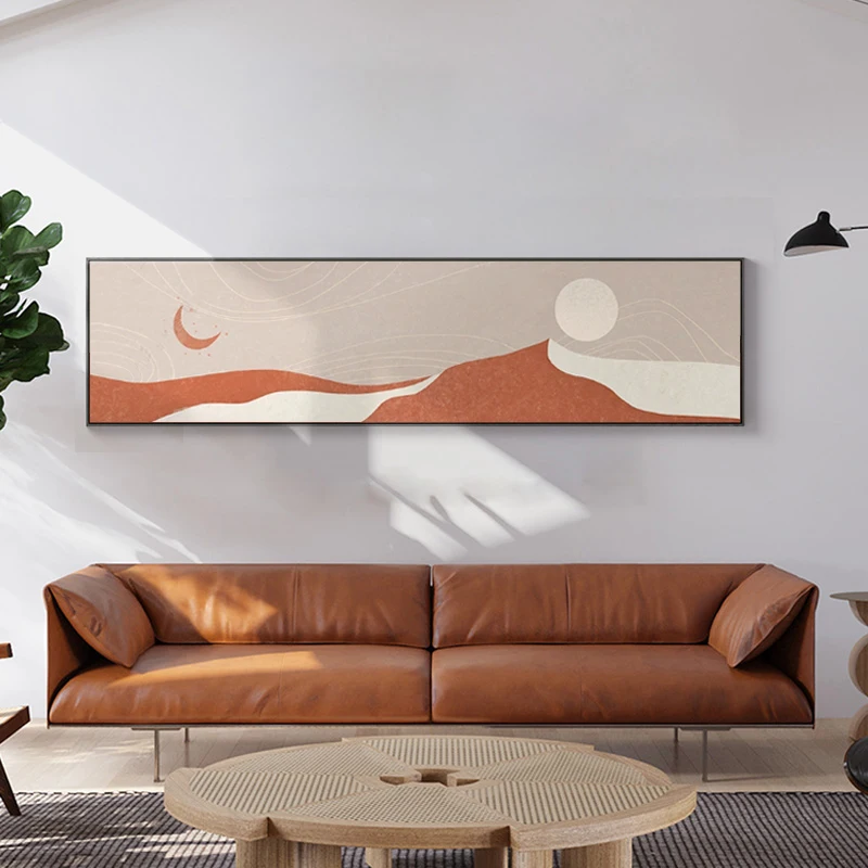 Morandi Poster The Sun And Moon Canvas Painting Nordic Wall Art Pictues Print For Bedroom Big Size