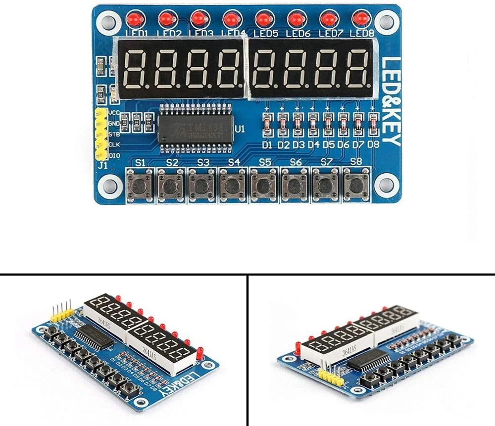 TM1638 Key Digital Tube Key Digital Tube LED Display Module Key LED Display Module for DIY Project