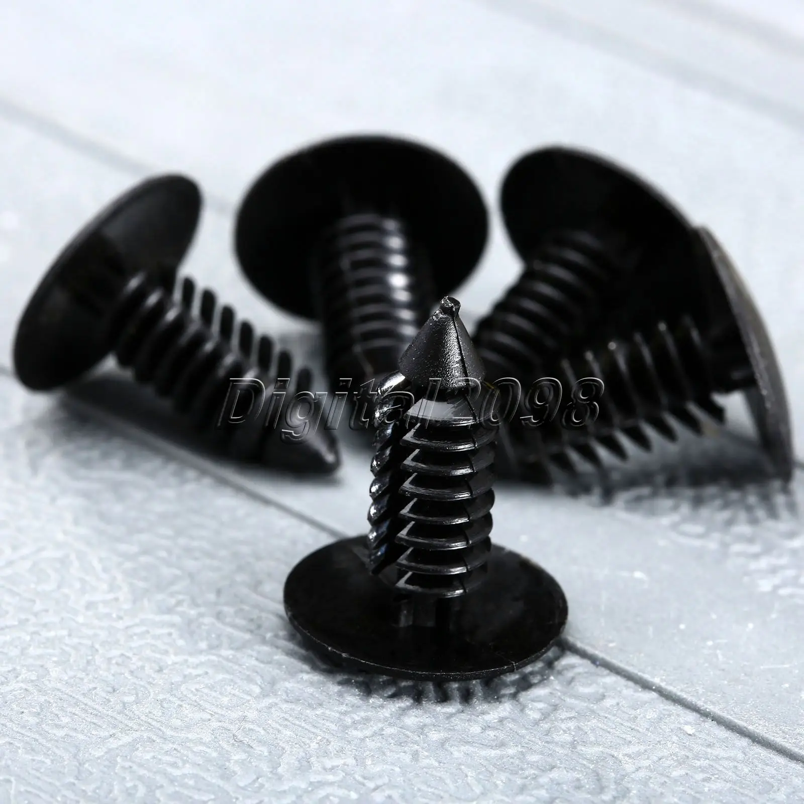 Yetaha 50pcs 8mm Hole Door Rivet Push Clip Lined Cover Barbs for GM Ford Chrysler Nylon Car Fender Bumper Shield Retainer  Rivet