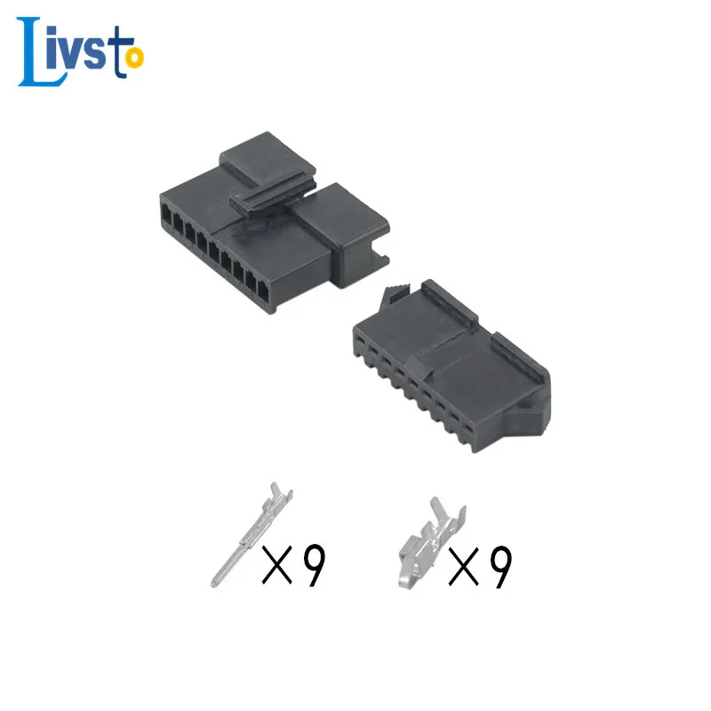 

10 комплектов SM 9P Контактный Разъем 2,54 шаг гнездовой штекер соединители корпус с клеммами Φ JST SM2.54