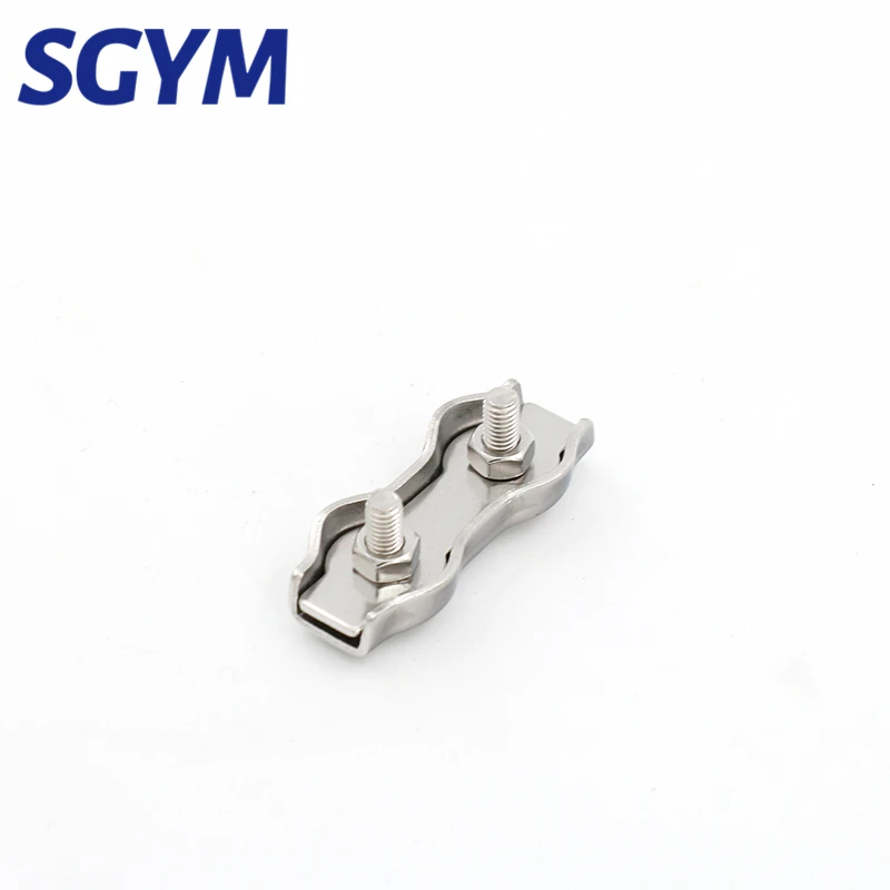 2pcs 2mm 3mm 4mm 5mm 6mm Clip 304 Stainless Steel Wire Rope double Grip  Cable Clamps Caliper