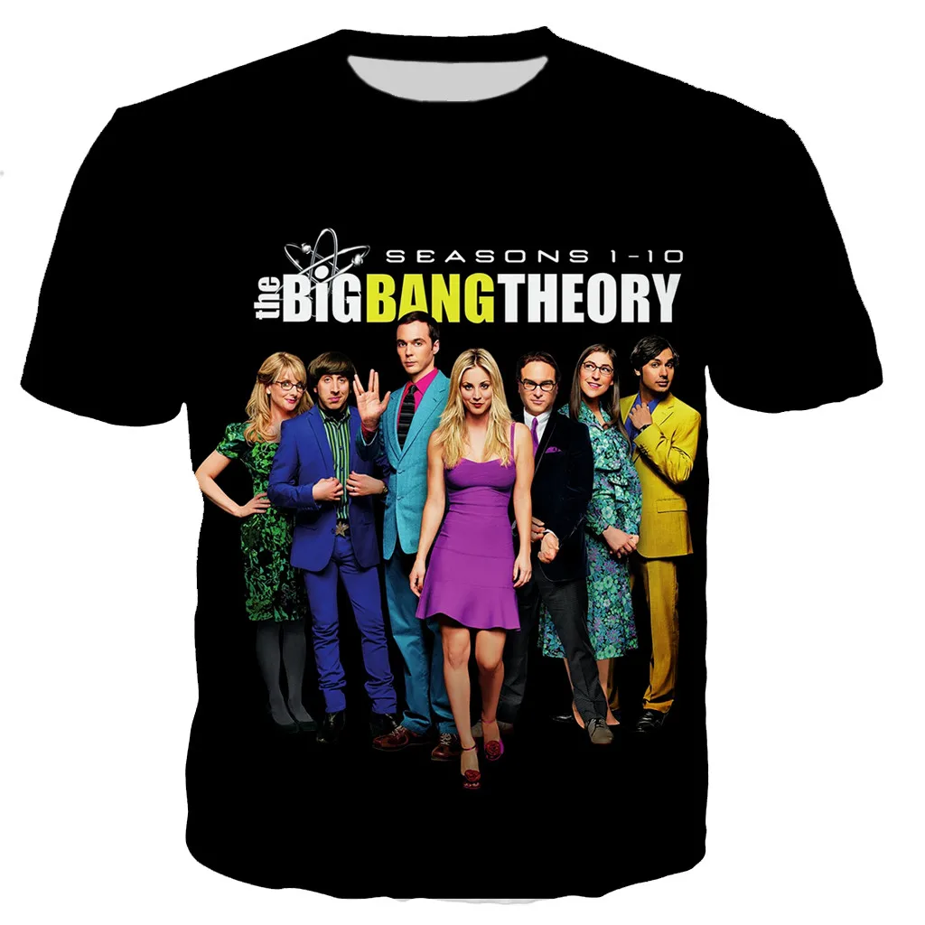 Hot Sale TV The Big Bang Theory 3D Printed T-Shirt Men/Women Fashion Casual Harajuku Style Round Neck Short Sleeve Tops