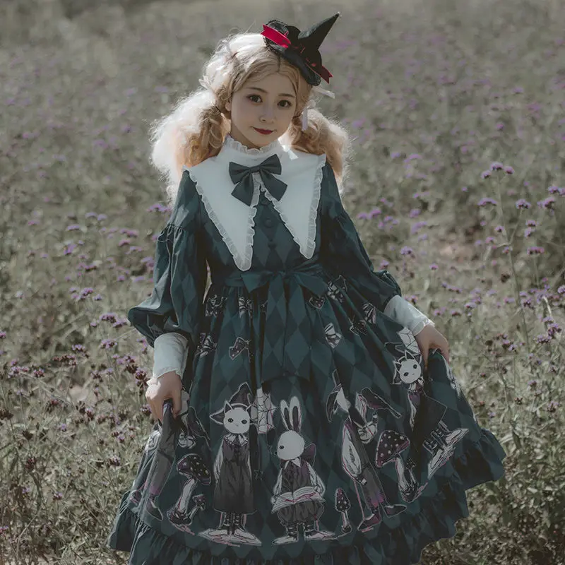 Robe Lolita Gothique OP Dark, Magnifique, Vintage, Simple, Alice Rabbit Tea Party, 03/Robe, DegradTale