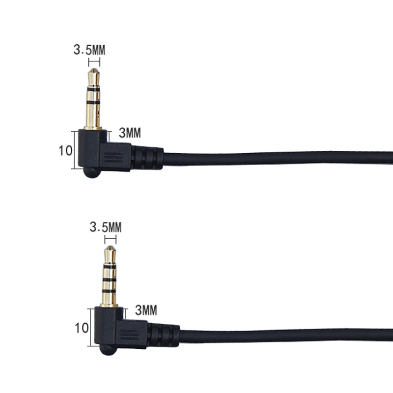 Kabel mikrofonowy TRS do TRRS 3.5mm sprężyna zwinięta 3 biegun do 4 biegunów dla RODE Sc7 przez VIDEO MIC GO Video micro-type czarny kolor