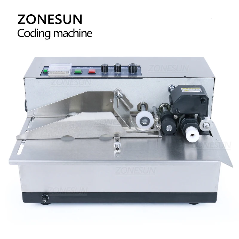 ZONESUN MY-380 Semi Automatic Coding Machine Solid Ink Date Coding Machine Automatically Continuous Bag Paper Card Printer