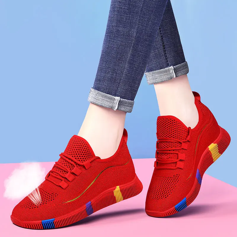 

Hot Tenis Feminino Women Tennis Shoes Tenis Red Black Woman Sport Shoes Ladies Jogging Trainers Zapatillas Mujer