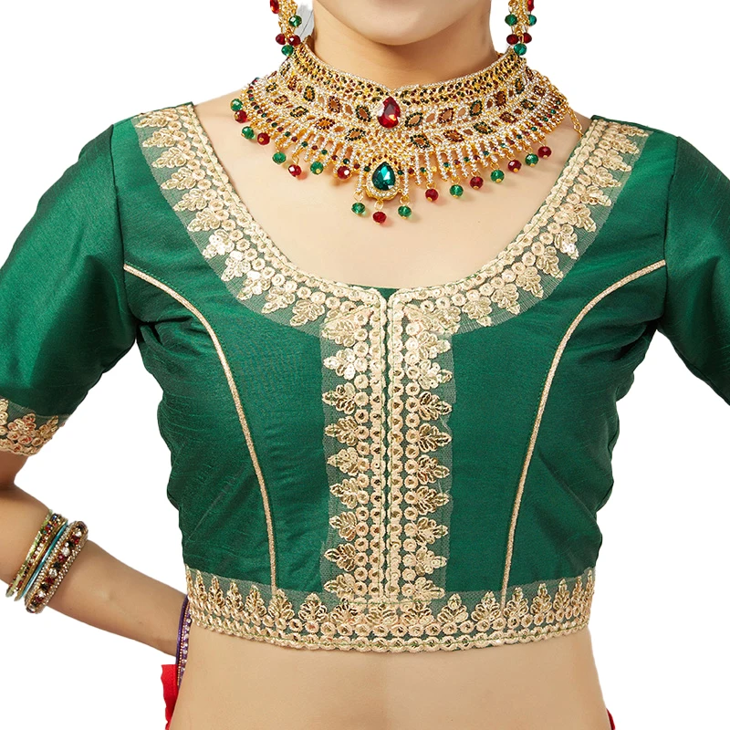 2022 New Indian top manica corta paillettes Stage Performance Shirt danza del ventre pratica abbigliamento Bollywood Dance Clothes DQL6245