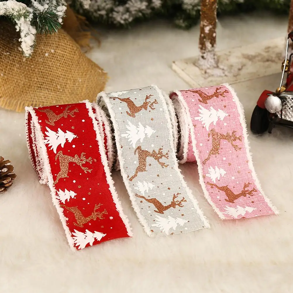 

5 Meter Wide Christmas Ribbon for Gift Wrapping Wide Ribbons for Christmas Cake Tree Wreaths Cards Decorations