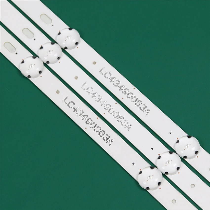 Faixa de led para retroiluminação tridimensional lg, régua de linha, estilo uhd_led de 43 polegadas