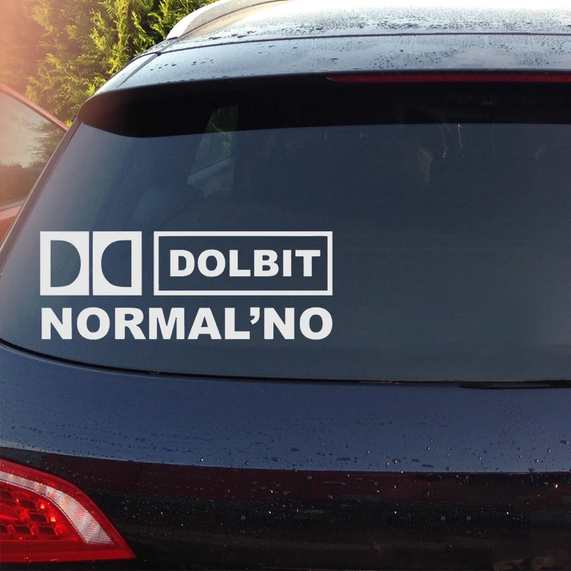 Dolbit Normalno Die-Cut Vinyl Decal Car Sticker Waterproof Auto Decors on Car Body Bumper Rear Window Laptop Choose Size #S60759