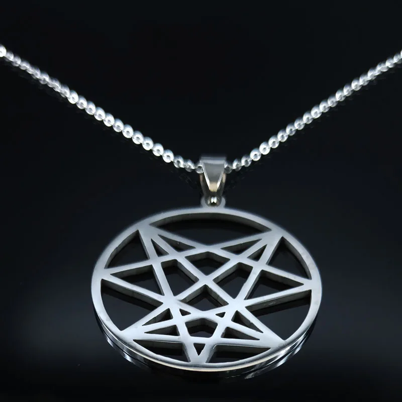 2024 Satan Cross Stainless Steel Necklaces Men Church of Satan Symbol Pendant Kolye Necklaces Pendants Jewelry joyas N3122S03