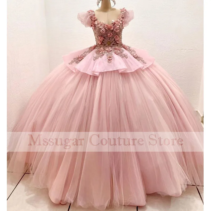 Amazing Princess Quinceanera Dresses Off Shoulder Beading Appliques Celebrity Dress Sweet 16 Vestidos De 15 Anos 2021