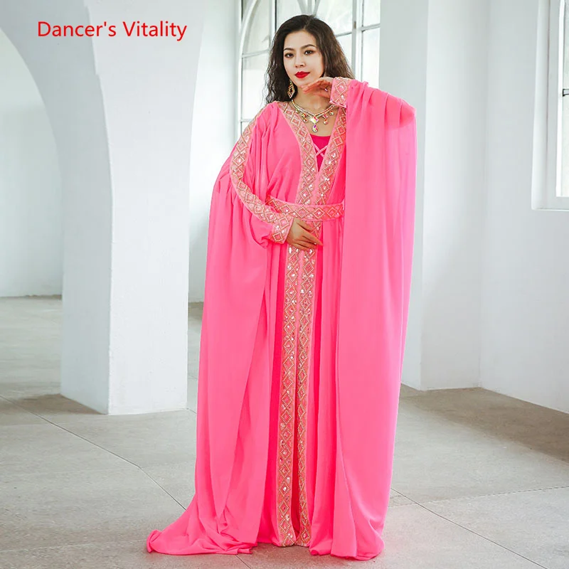 Conjunto de traje de danza del vientre para mujer, ropa de actuación de baile de vientre Khaleegy khalegi, Swing de pelo Oriental, vestido de