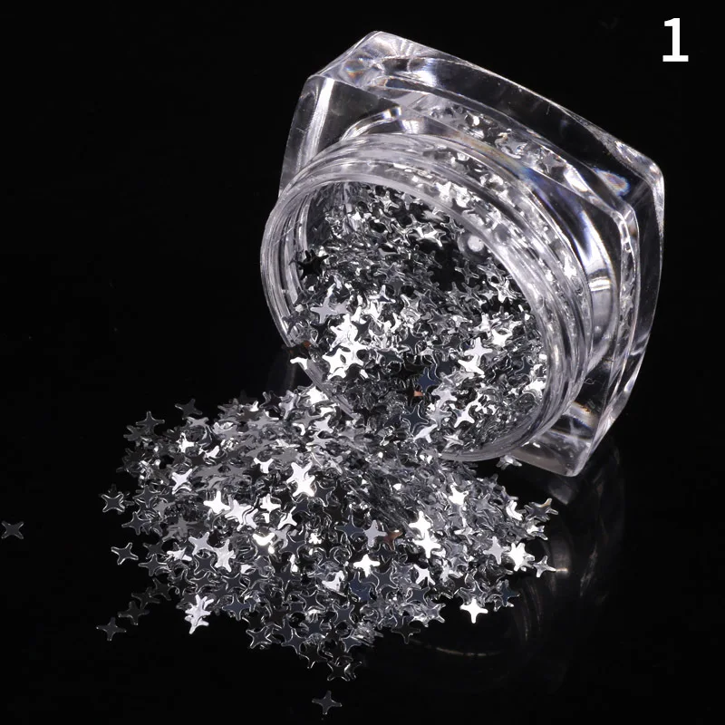 1 Box Ultrathin Nail Art Glitter Micro Laser Star Flakes Holographic 3D Colorful Sequins Polish Manicure Nail Decoration