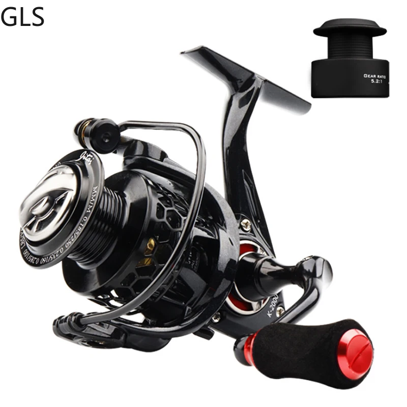 

High Quality 1000 2000 3000 4000 Series Spinning Fishing Reel 11BB With Spare Spool 5.2:1 Aluminum Alloy Spool Fishing Coil