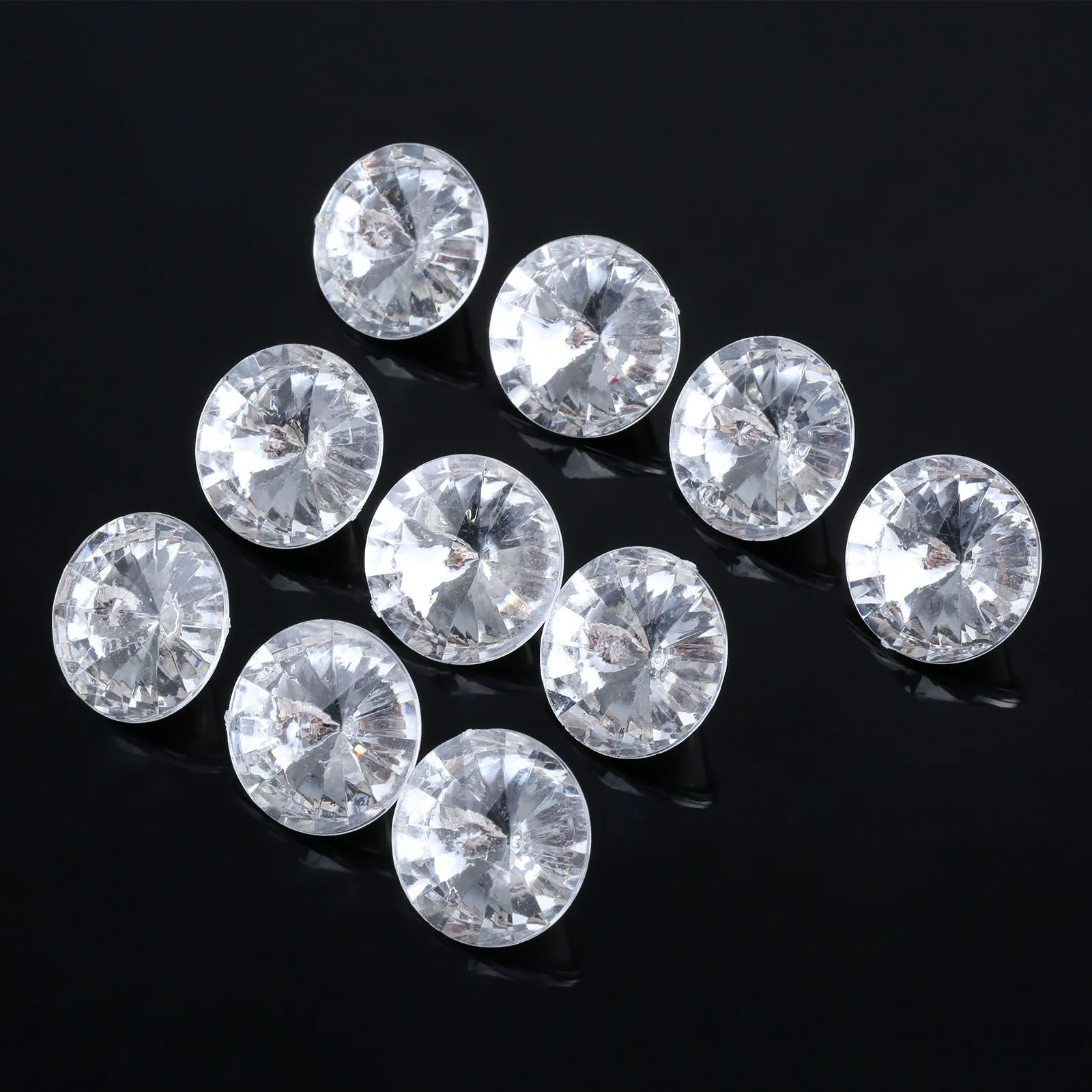 10Pcs 25/30mm Decorative Buttons Crystal Rhinestone Diamond Acrylic Upholstery Buttons Sofa Upholstery Headboard Wall Decor