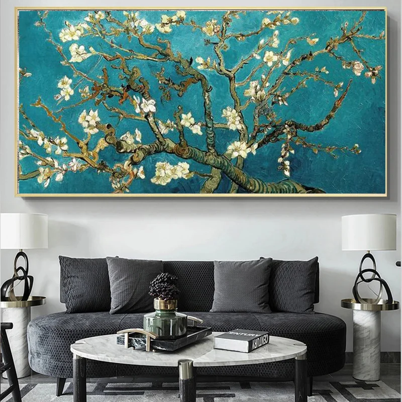 

Almond Blossom Canvas Paintings by Van Gogh Impressionist Art Posters And Prints Van Gogh Flowers Art Pictures for Living Room