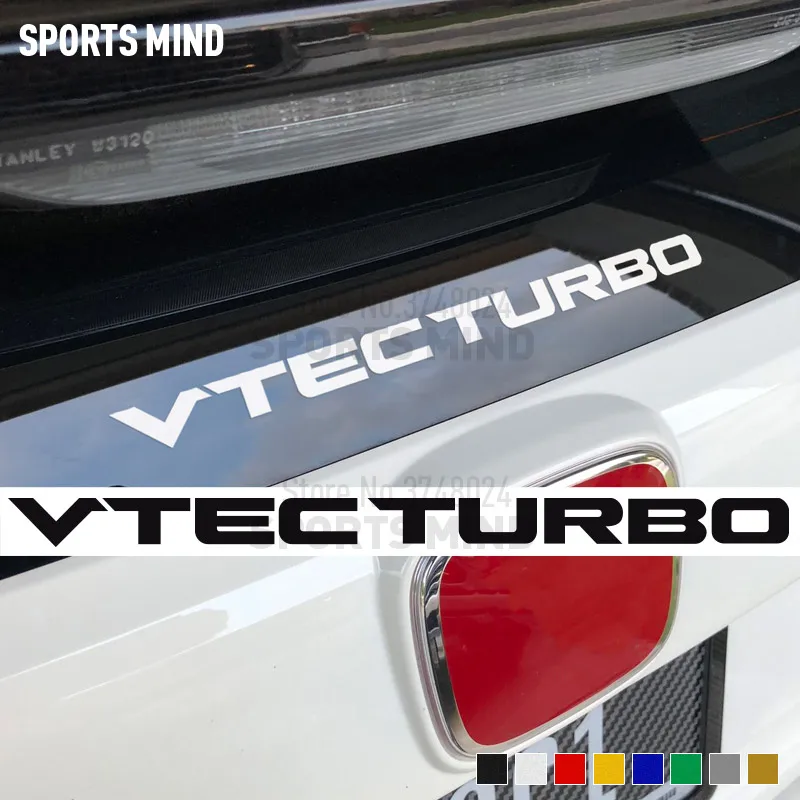 Vinyl Car Styling VTEC TURBO For Honda Fit Jazz GK5 JDM Accessories Car Windshield Stickers Decals Automobiles