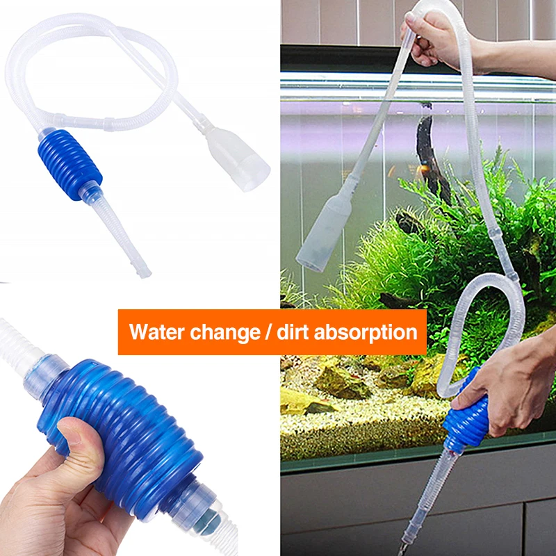 Aquarium Siphon Fish Tank Syphon Vacuum Cleaner Pump Semi-automatic Water Change Changer Gravel Water Filter Acuario Accessories