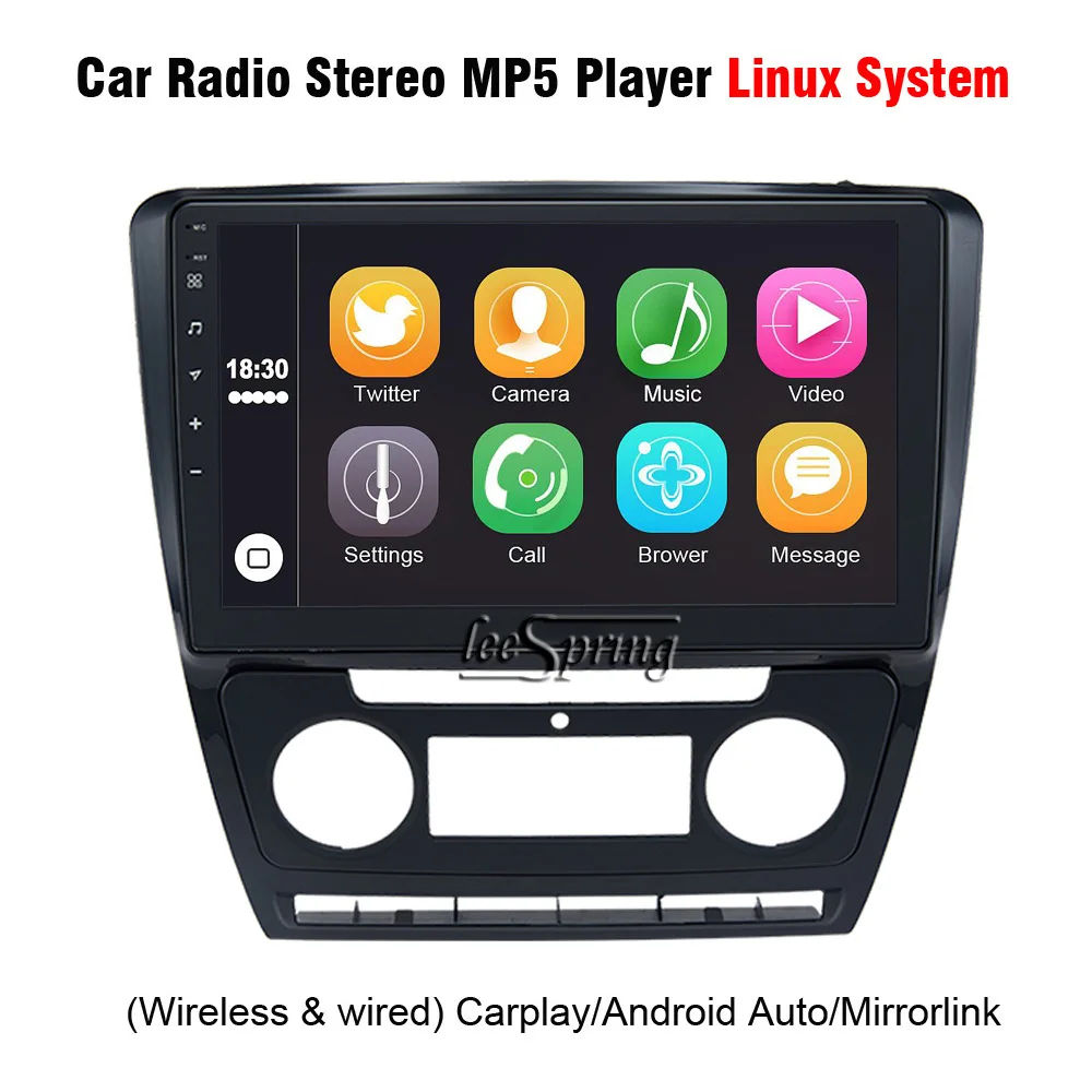 10.1 inch Car Radio Stereo MP5 Player for Skoda Yeti 2014-2018 with Bluetooth wifi Support Carplay Android Auto Mirrorlink