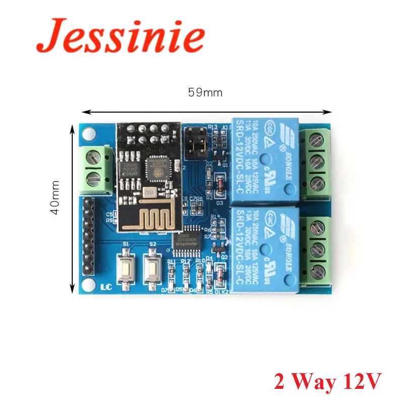 Moduł przekaźnikowy WiFi ESP8266 ESP-01 5V 12V 1 2 4-kanałowy Inteligentny Dom Zdalne Sterowanie Przełącznikiem Moduł Bezprzewodowy WiFi ESP01 Sterowanie przez Aplikację w Telefonie — zdjęcie 5