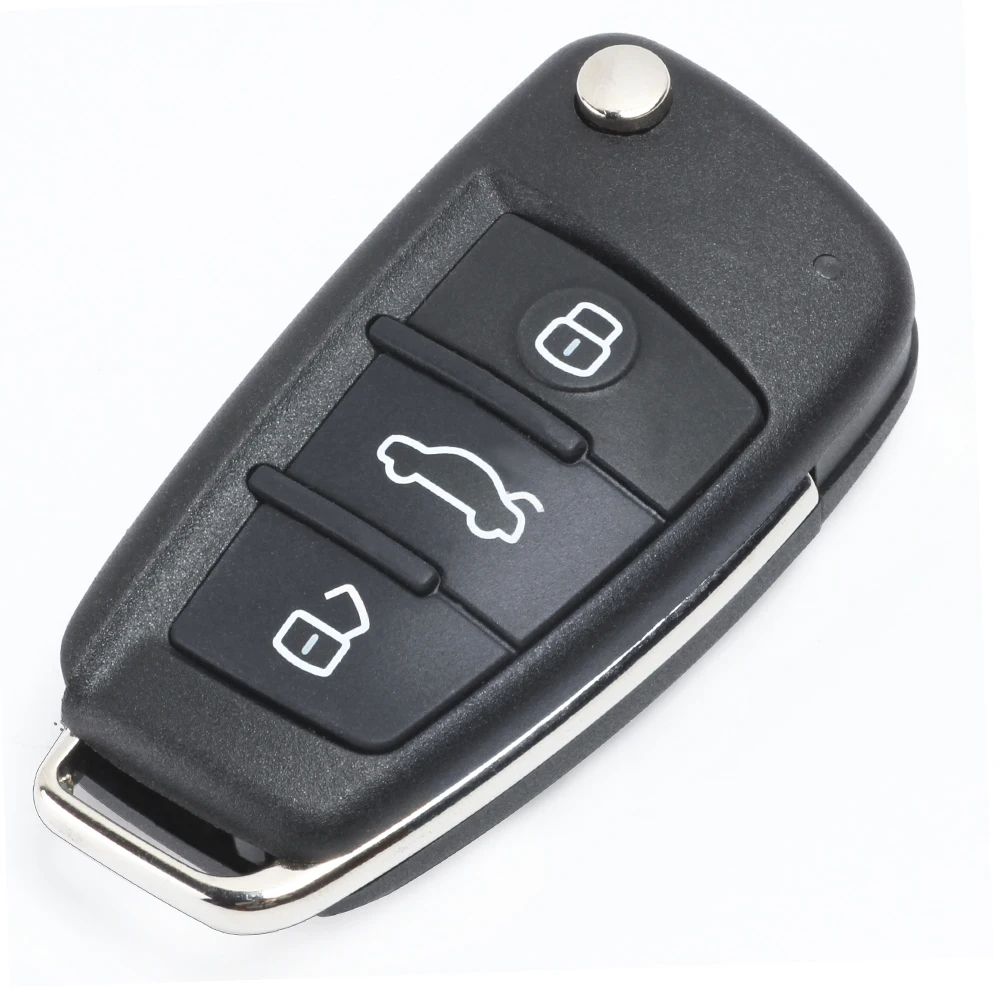 DIYKEY 3 Button P/N: 8E0 837 220 L Upgraded Flip Remote 315MHz ID48 for Audi A4 S4 2006 2007 2008 2009 2010 Car Key Fob