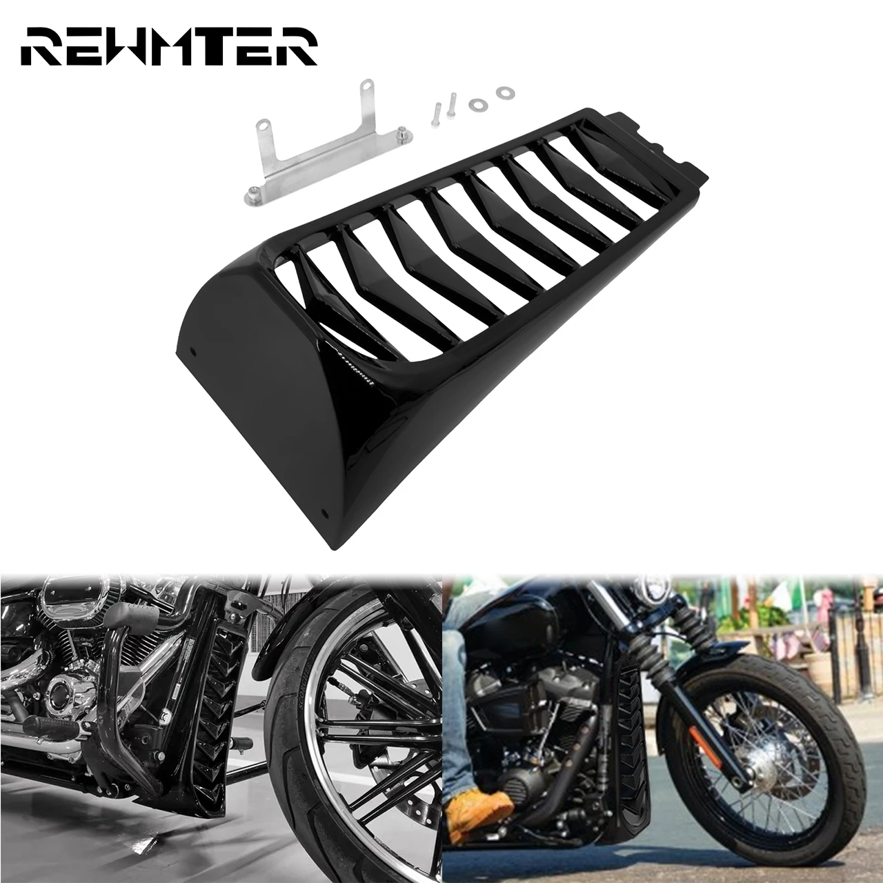 Przednia dolna osłona chłodnicy motocykla Spoiler owiewki podbródka dla Harley Softail Street Bob Breakout FXBR FXBRS Fat Bob 2018-2023