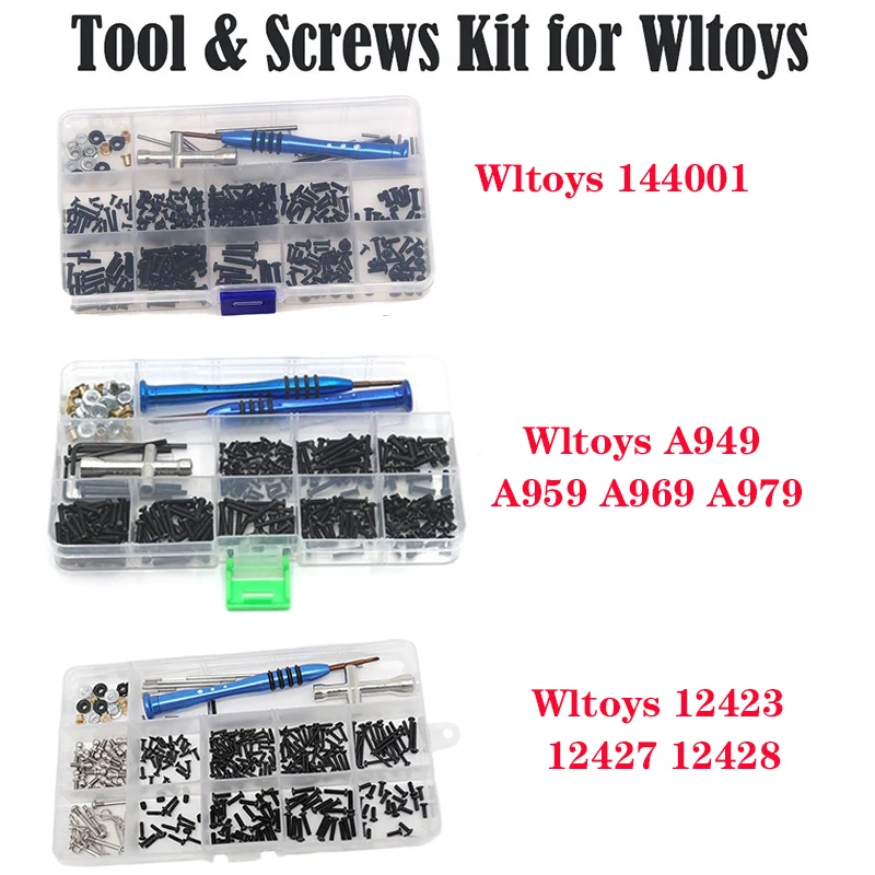 

Wltoys 12428 144001 A949 A959 RC Car Screws Parts Pan Head Screws Flat Head Screws Cross Sleeve Allen Wrench M2 M2.3 M2.5 M3 M4