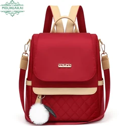 Moda Nylon Mochila Trend Solid Color kobiety plecak na zakupy torba podróżna przed kradzieżą torby szkolne Kawaii Bookbag Bolsa Feminina