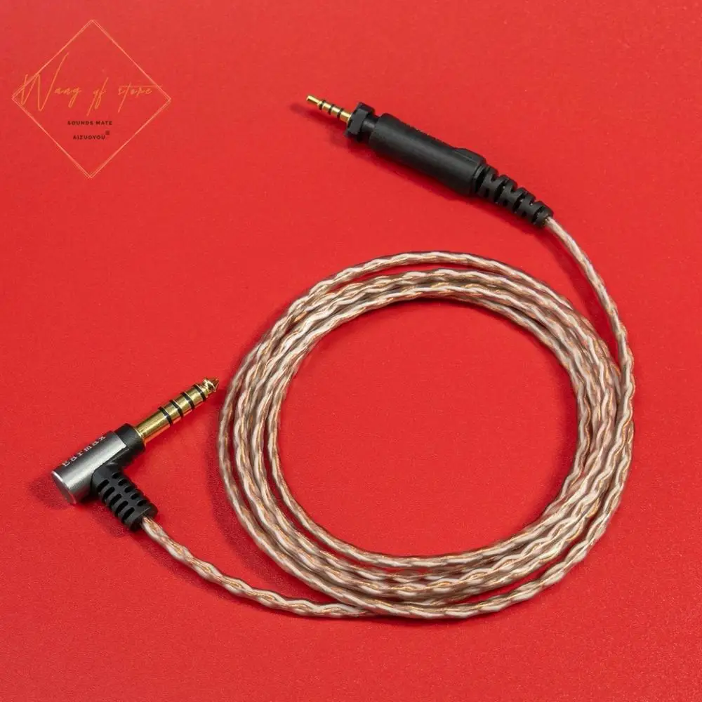 

6N Hifi Balanced Audio Cable For Philips SHP 9000 SHP 8900 SHP 895 Headphone 6N OCC 99.99997% 4.4 2.5 3.5 mm Plugs Gold Plated