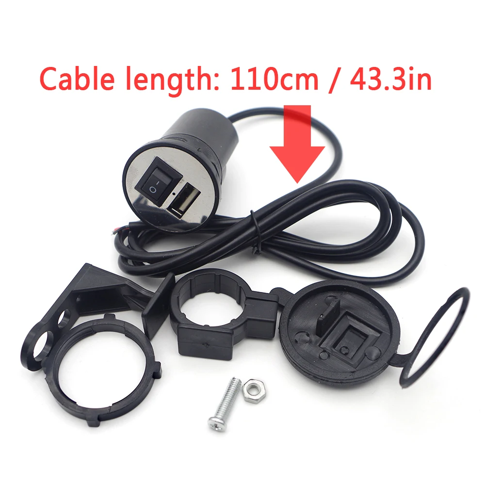 Cargador USB impermeable para motocicleta, accesorios de 12V, para cb650r, yamaha yzf r125, honda cb125r, bmw s1000rr, kawasaki 250r