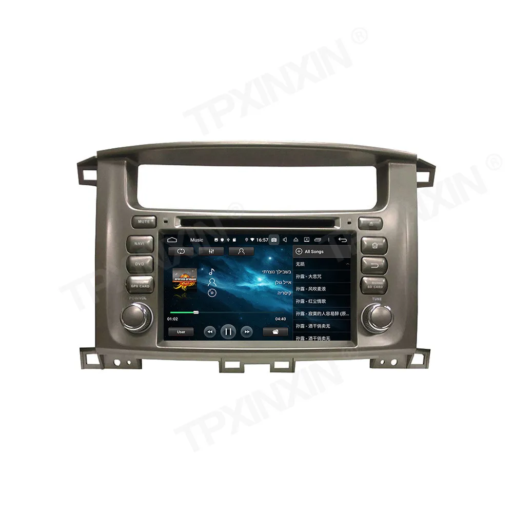 For Toyota Lander Cruiser LC100 1998 - 2007 Android Car Radio 2 Din Stereo Receiver Autoradio Multimedia DVD Player GPS Navi