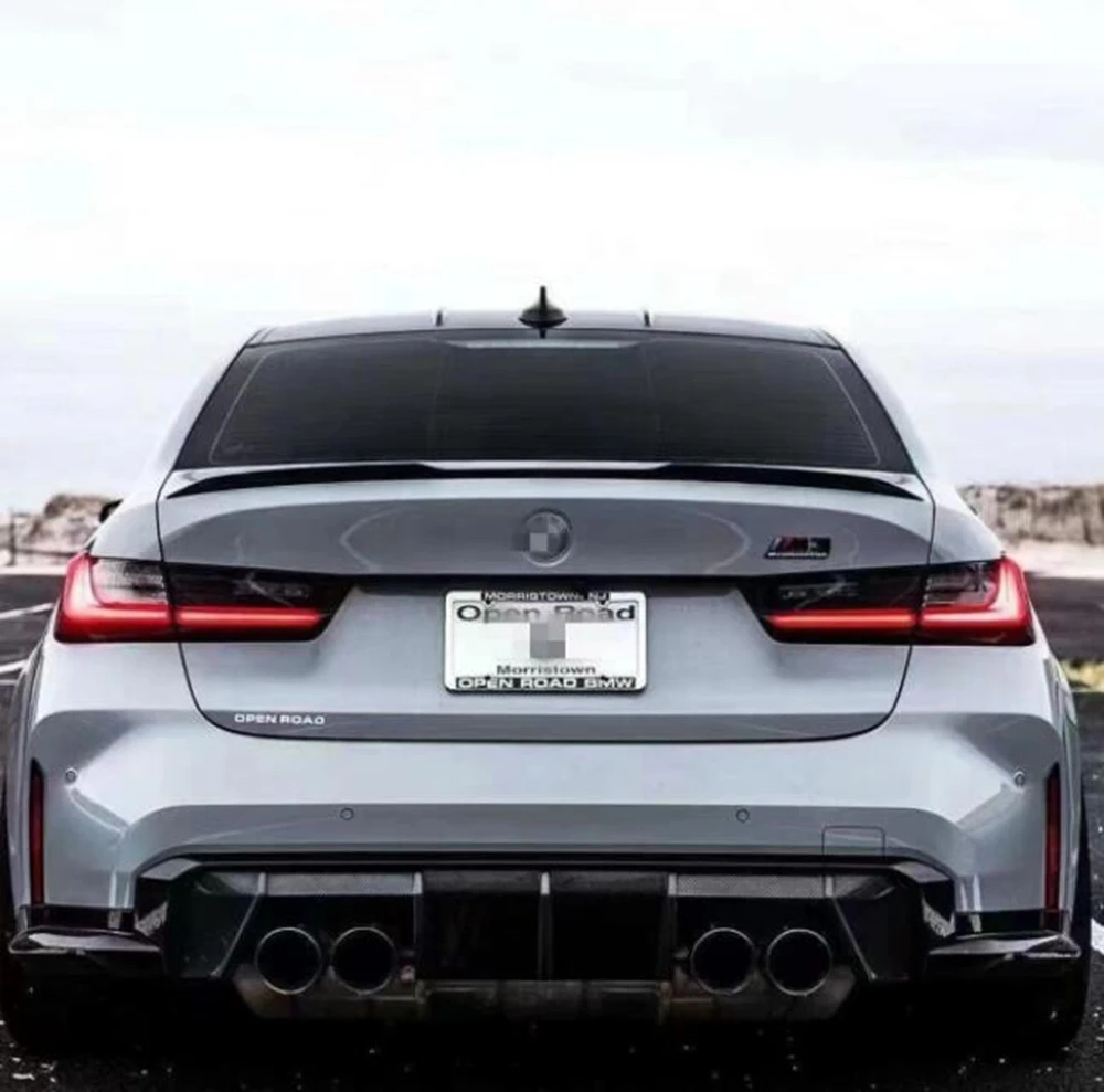 

Для BMW новая серия 3 M3 320i 330i 335i 340i 2019 2020 года G20 G28 M3 Глянцевый черный внешний задний спойлер Хвостовое крыло багажника