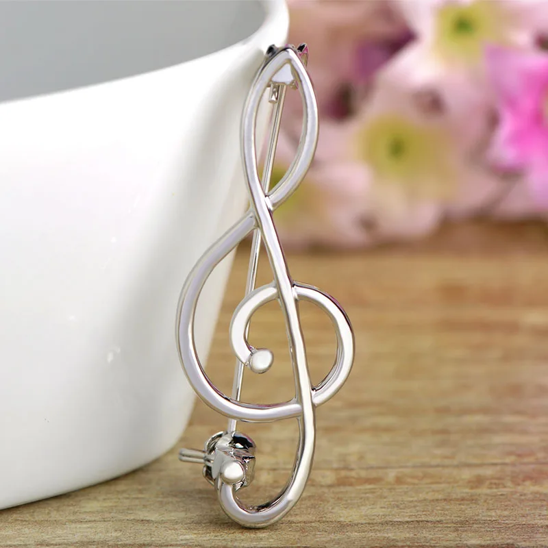 BUCOMEOI Fashion Music Note Corsage Clips Brooch Pins Brooches For Girls Dress Suit Pin Korean Style Clothes Accessories